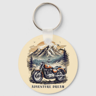 Abenteuer Traum: Roadtrip mit Vintage-Legende-Fahr Schlüsselanhänger