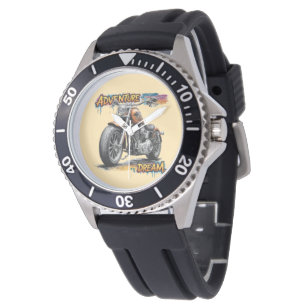 Abenteuer Traumfahrt – Vintage Chopper Motorrad Armbanduhr
