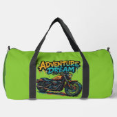 Abenteuer-Traumfahrt – Vintage-Chopper-Motorrad Duffle Bag (Vorderseite)