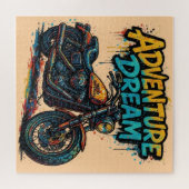 Abenteuer-Traumfahrt / Vintage-Chopper-Motorrad Puzzle (Horizontal)
