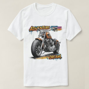 Abenteuer Traumfahrt – Vintage Chopper Motorrad T-Shirt