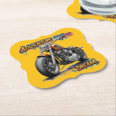 Abenteuer Traumfahrt – Vintage Chopper Motorrad Untersetzer (angewinkelt)