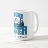 Abenteuer-Typografie Mount Rainier | Wortkunst-Des Kaffeetasse (VorderseiteRechts)