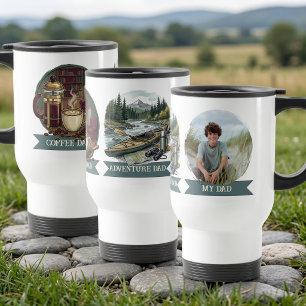 Abenteuer und Kaffee Mein Papa Foto Reisebecher