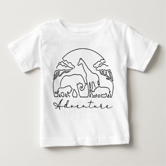 Abenteuer und Safari in Afrika Baby T-shirt (Vorderseite)