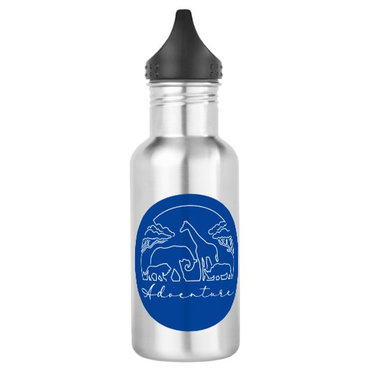 Abenteuer und Safari in Afrika Edelstahlflasche (Links)