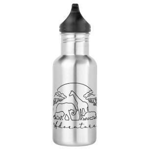 Abenteuer und Safari in Afrika Edelstahlflasche