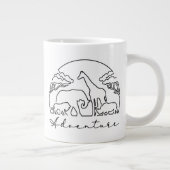 Abenteuer und Safari in Afrika Jumbo-Tasse (Rechts)