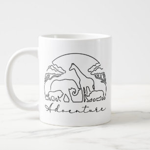 Abenteuer und Safari in Afrika Jumbo-Tasse