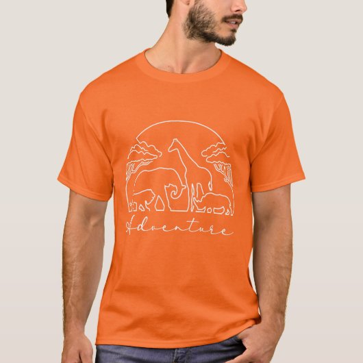Abenteuer und Safari in Afrika T-Shirt (Vorderseite)