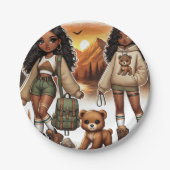 Abenteuer- und Stilwanderpapier-Teller Pappteller (Vorderseite)