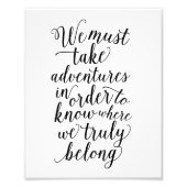 Abenteuer unternehmen | Art Print Fotodruck (Vorne)