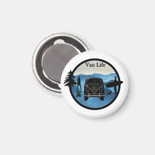 Abenteuer Van Life Magnet (Vorderseite/Rückseite)