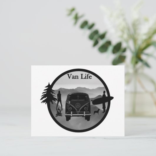 Abenteuer Van Life Postkarte (Stehend Vorderseite)