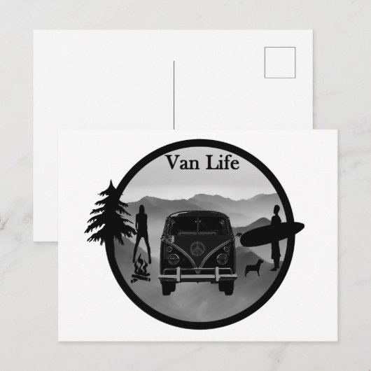 Abenteuer Van Life Postkarte (Vorne/Hinten)