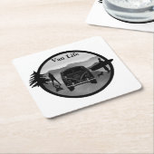 Abenteuer Van Life Rechteckiger Pappuntersetzer (angewinkelt)