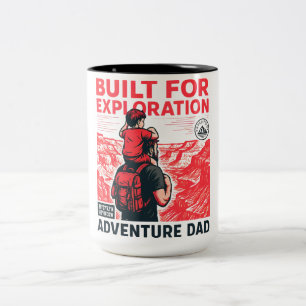 Abenteuer-Vater – FÜR ERKUNDUNGEN GESCHAFFEN Zweifarbige Tasse