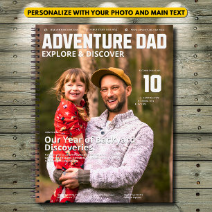 Abenteuer-Vater-Magazin-Cover - Fügen Sie Ihre Sch Notizblock