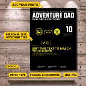 Abenteuer-Vater-Magazin mit anpassbarem Foto Poster