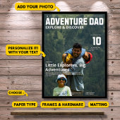 Abenteuer-Vater-Magazin mit anpassbarem Foto Poster