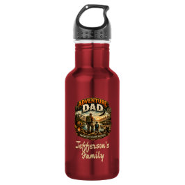Abenteuer-Vater-Shirt – Vintage Outdoor-Camping  Edelstahlflasche