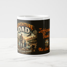 Abenteuer-Vater-Shirt – Vintage Outdoor-Camping  Jumbo-Tasse
