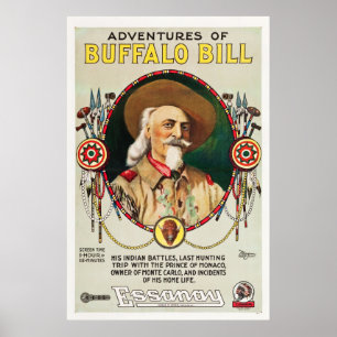 Abenteuer von Buffalo Bill - Vintages Poster von 1