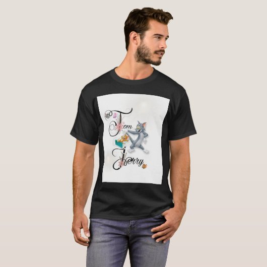 Abenteuer von Tom und Jerry" Grafikdesign T-Shirt (Vorne ganz)