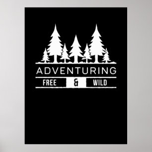 Abenteuer Wald Kiefern Freie und Wilde Natur Gesta Poster