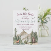 Abenteuer Wald Save the Date Einladung (Stehend Vorderseite)