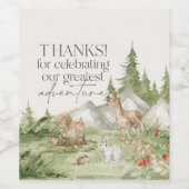 Abenteuer "Waldtiere" erwartet Weinsiegel Weinetikett (Einzelnes Label)