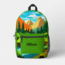 Abenteuer-Wander-Rucksack für Kinder Bedruckter Rucksack