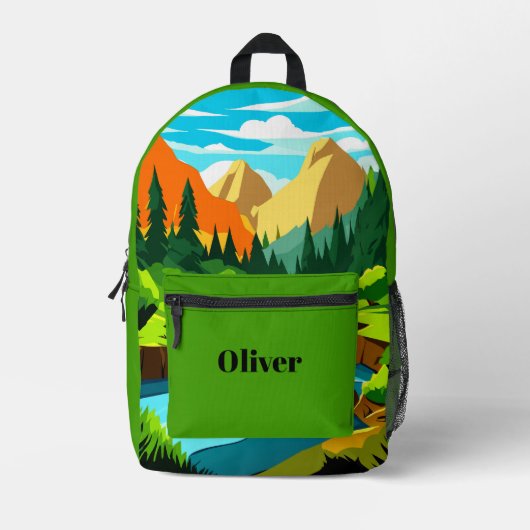 Abenteuer-Wander-Rucksack für Kinder Bedruckter Rucksack (Vorderseite)
