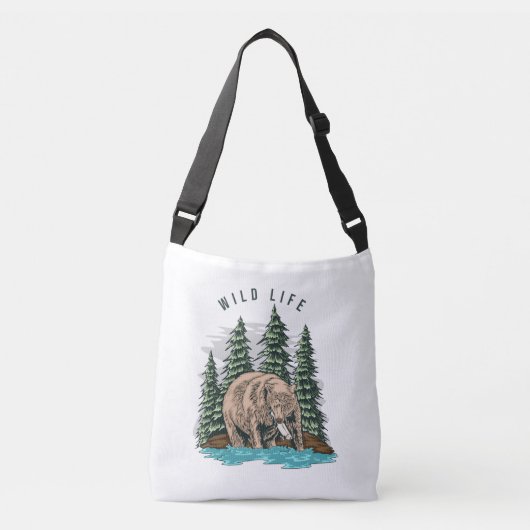 Abenteuer Wandern Bossica Crossbody Tote Beag Tragetaschen Mit Langen Trägern (Vorderseite)