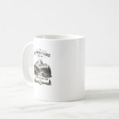Abenteuer Wandern Camping Tasse (Vorderseite Links)