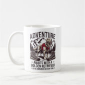 Abenteuer Wandern mit Golden Retriever Design Kaffeetasse (Links)