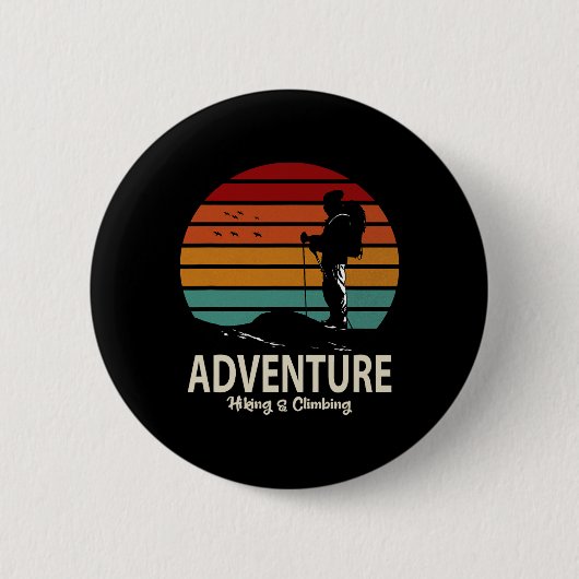Abenteuer Wandern und Klettern Button (Vorderseite)