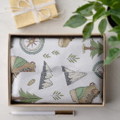 Abenteuer-Wandernahtloses Muster Seidenpapier (Geschenk)