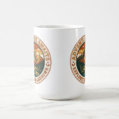 Abenteuer warten Aufkleber - Vintage Berg Natio Kaffeetasse (Mittel)