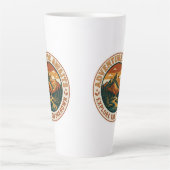 Abenteuer warten Aufkleber - Vintage Berg Natio Milchtasse (Vorderseite)