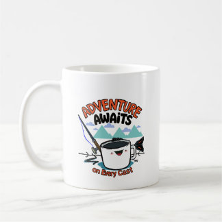 Abenteuer warten bei jedem Wurf Kaffeetasse