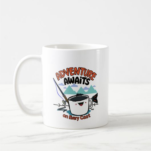 Abenteuer warten bei jedem Wurf Kaffeetasse (Links)
