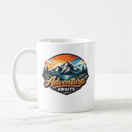 Abenteuer warten – Berglandschaft Outdoor Kaffeetasse