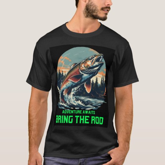 Abenteuer warten. Bring die Rute Tshirt (Vorderseite)
