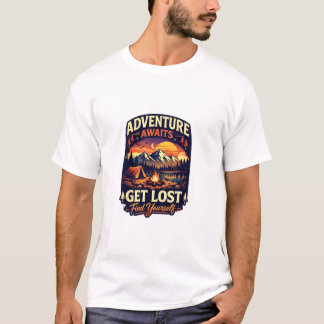 Abenteuer warten Camping- & Berg-Grafik-T-Shirt T-Shirt