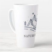 "Abenteuer warten Camping-Grafik Milchtasse (Linke Ecke)