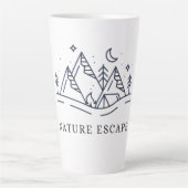 "Abenteuer warten Camping-Grafik Milchtasse (Vorderseite)