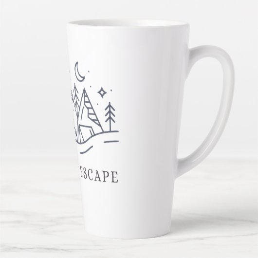 "Abenteuer warten Camping-Grafik Milchtasse (Rechts)