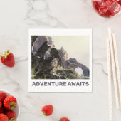 Abenteuer warten. Fantasielandschaft Serviette (Beispiel)