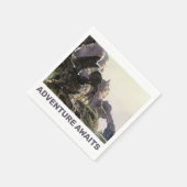 Abenteuer warten. Fantasielandschaft Serviette (Ecke)